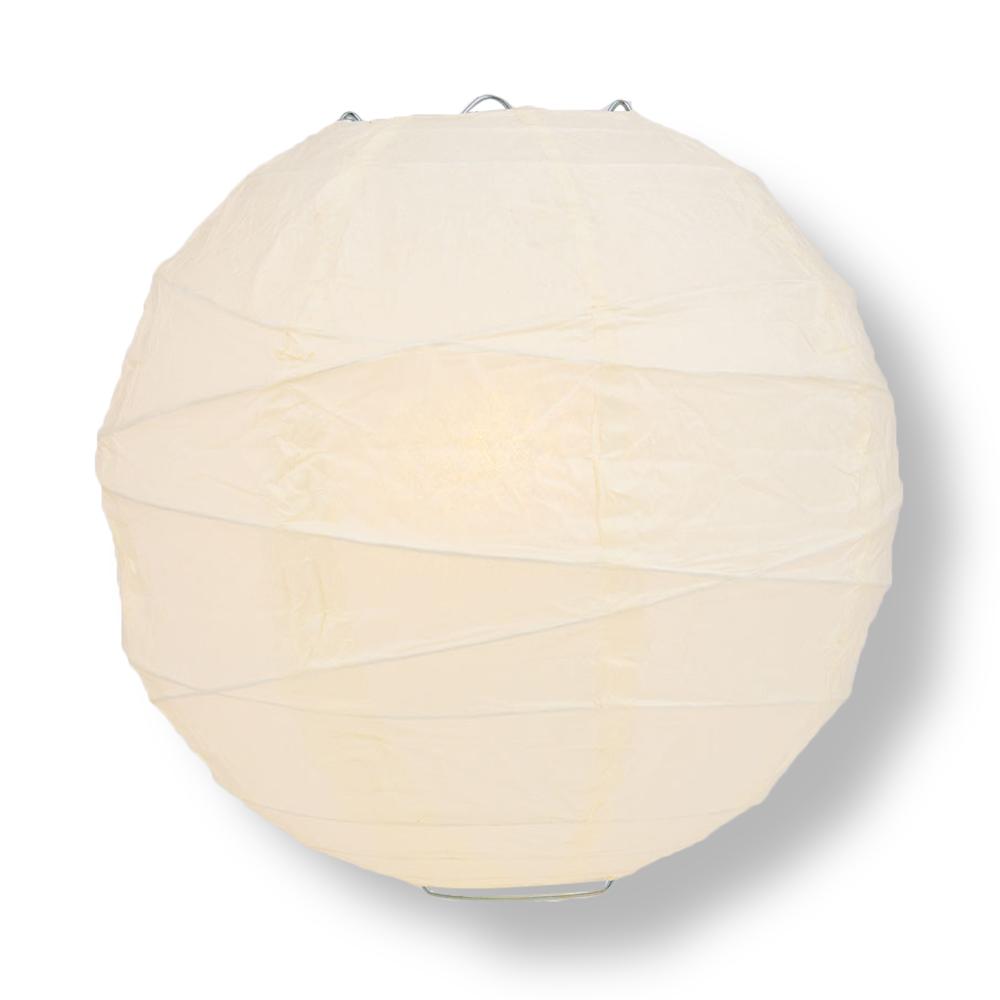 Beige / Ivory Free-Style Ribbing Paper Lanterns