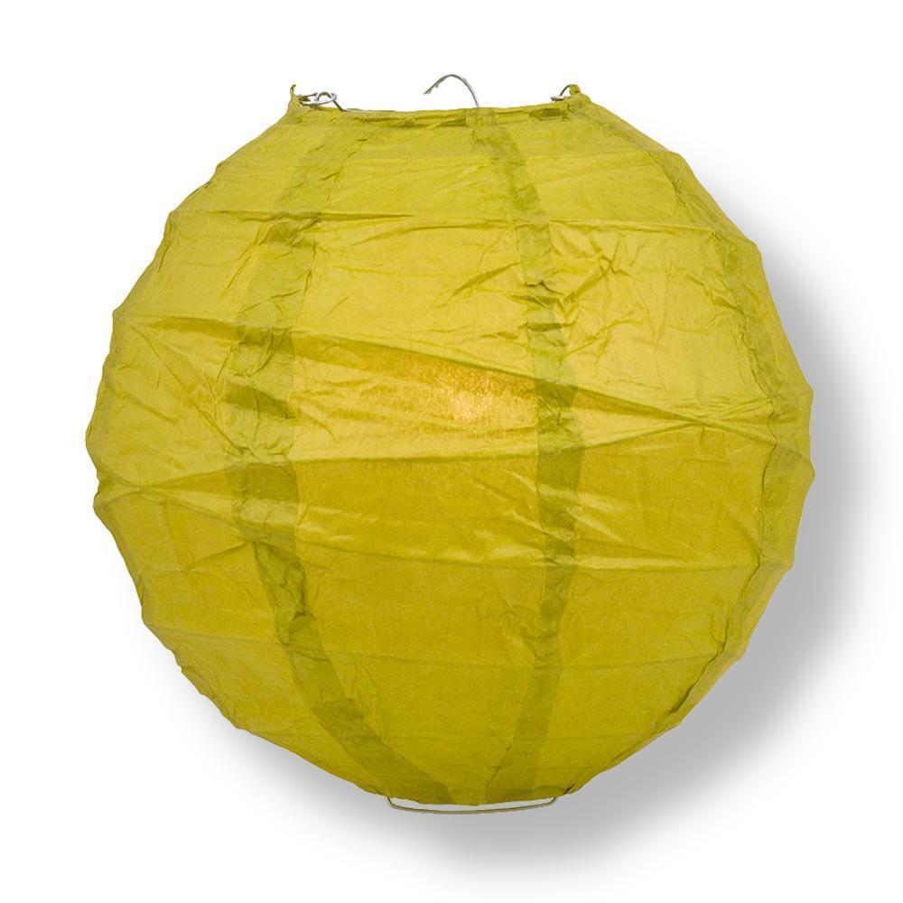 Chartreuse Free-Style Ribbing Paper Lanterns