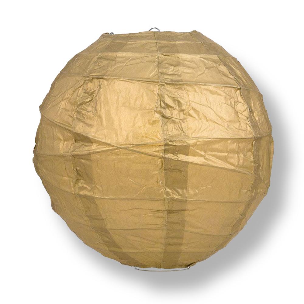 Gold Free-Style Ribbing Paper Lanterns