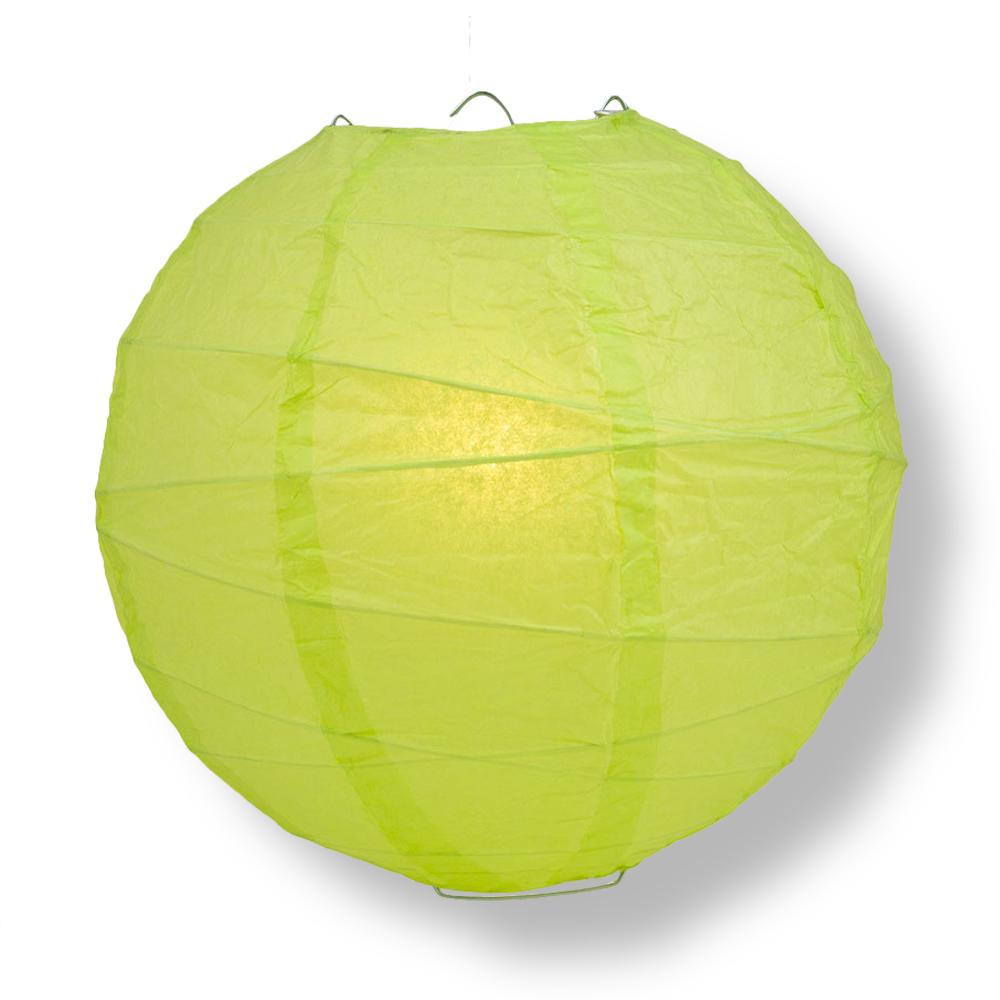 Light Lime Green Free-Style Ribbing Paper Lanterns