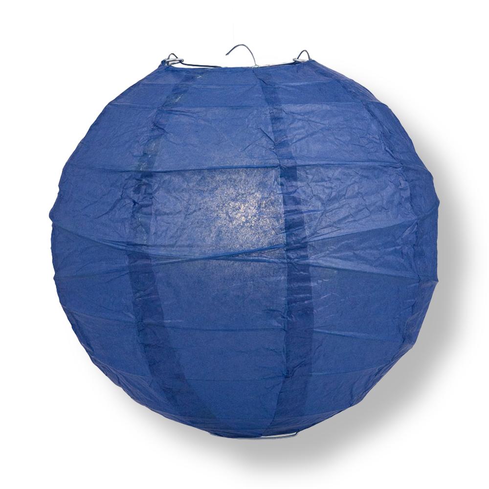 Navy Blue Free-Style Ribbing Paper Lanterns