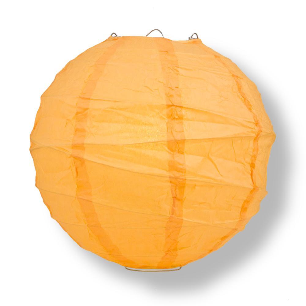 Papaya Free-Style Ribbing Paper Lanterns