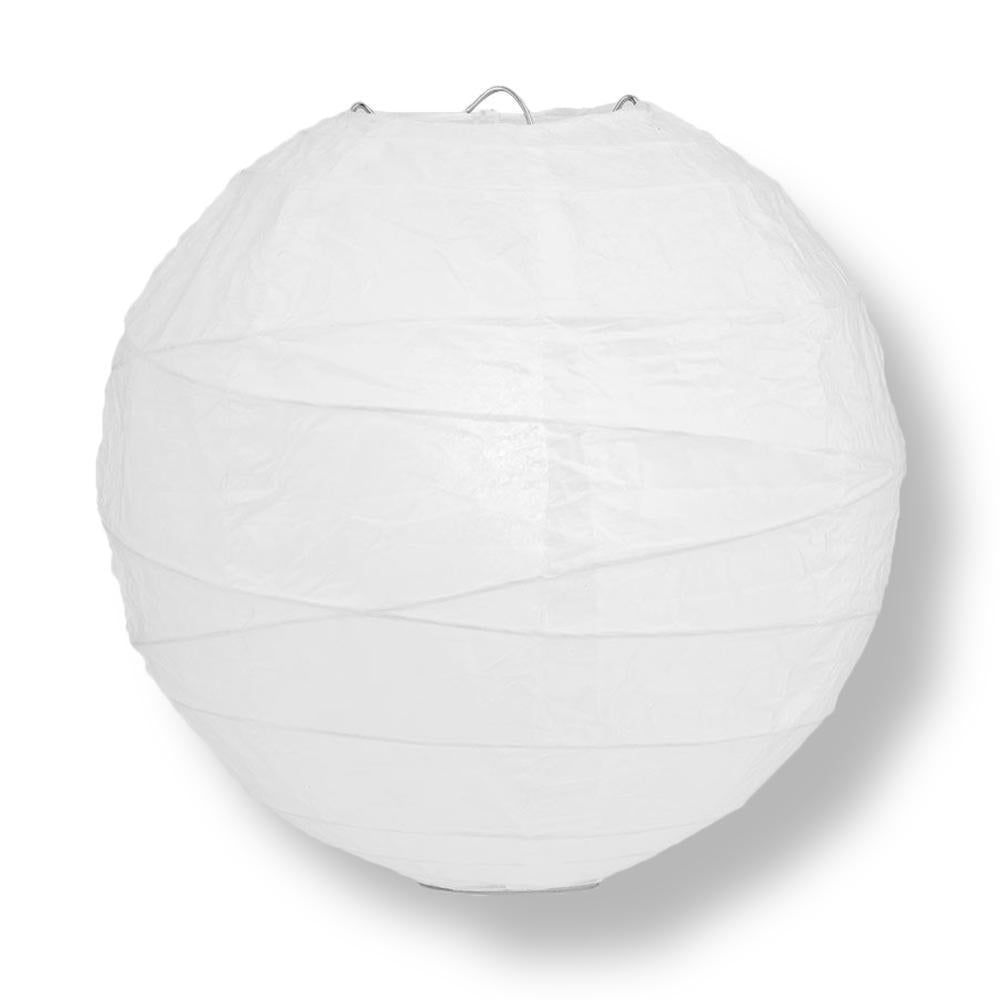 White Free-Style Ribbing Paper Lanterns