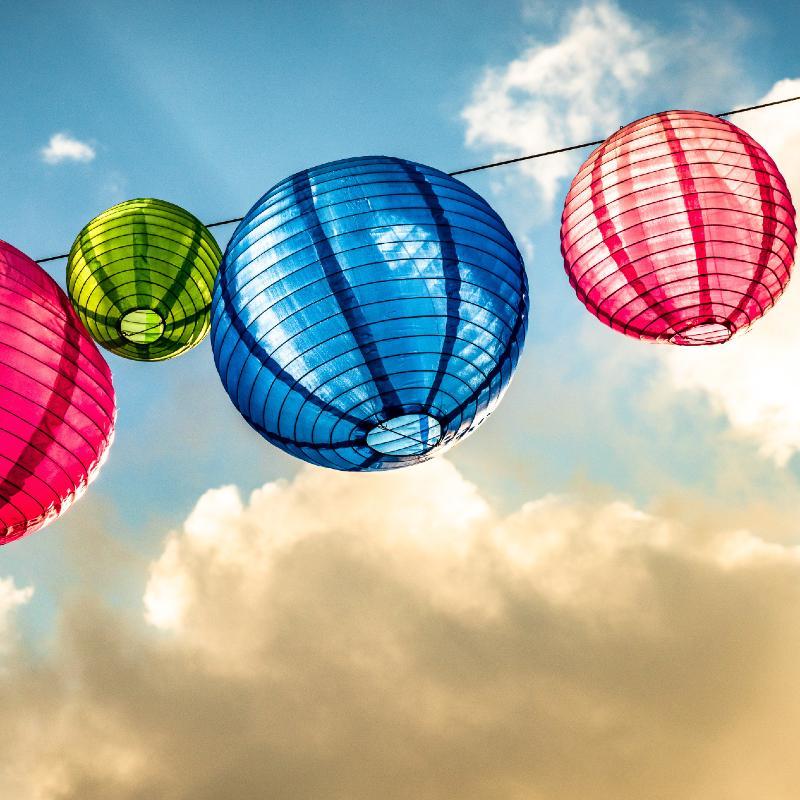 Shimmering Nylon Lanterns