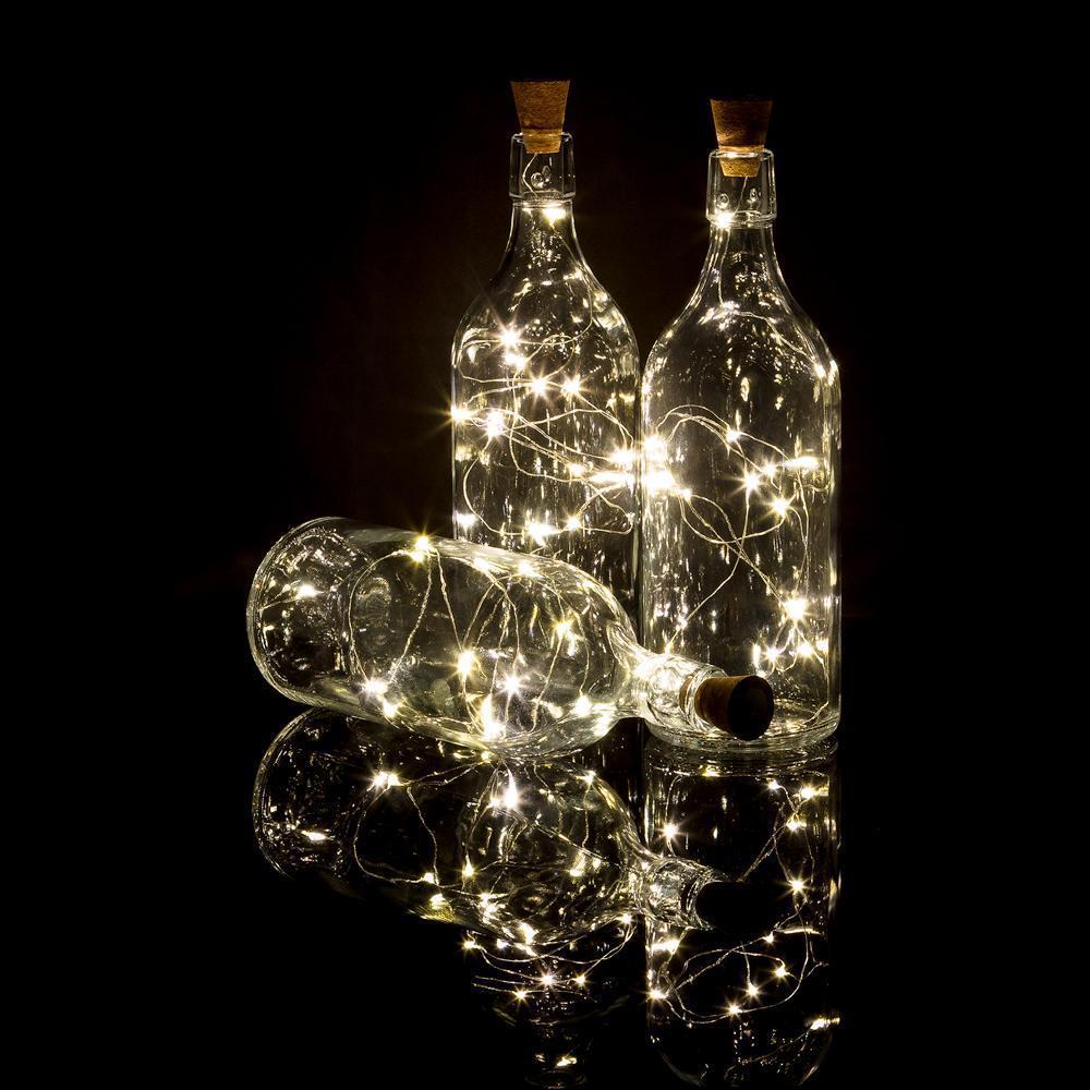 Wine Bottle Lights - Solar & Battery Operated