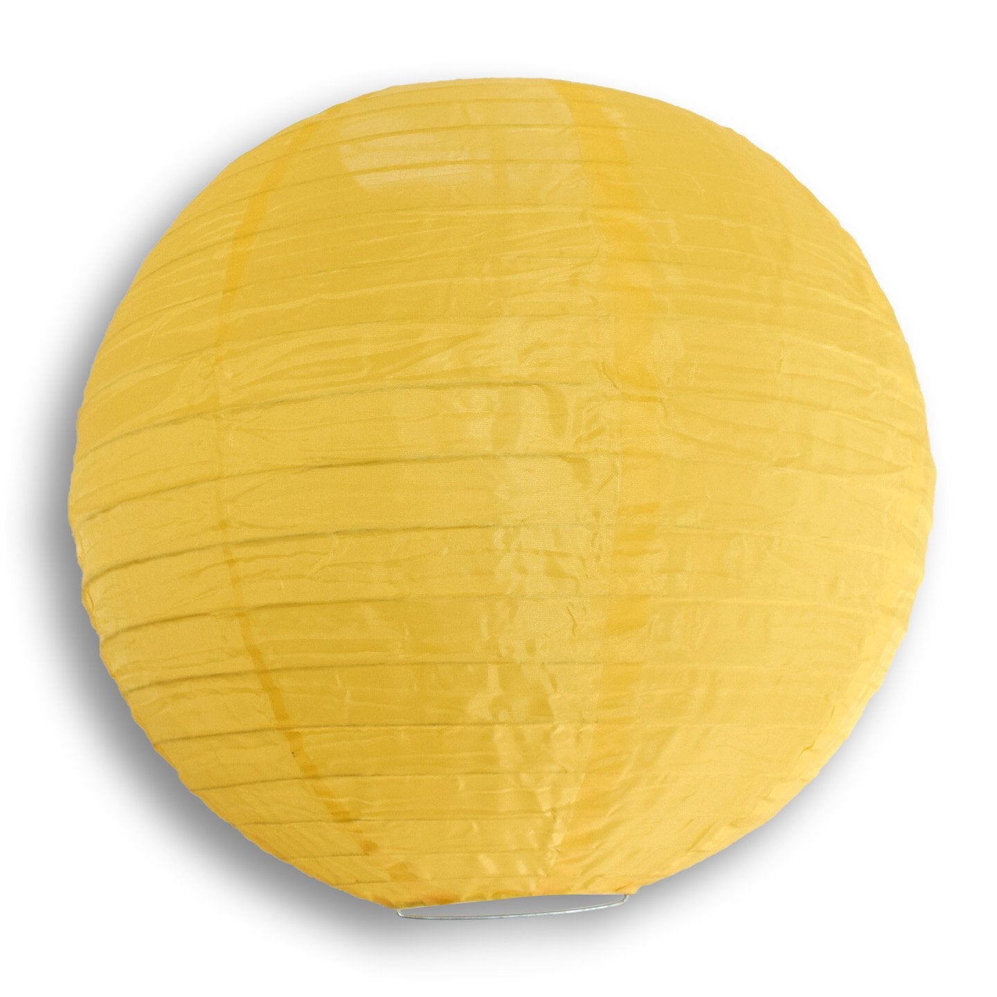 14" Gold Yellow Shimmering Nylon Lantern, Even Ribbing, Durable, Hanging - PaperLanternStore.com - Paper Lanterns, Decor, Party Lights & More